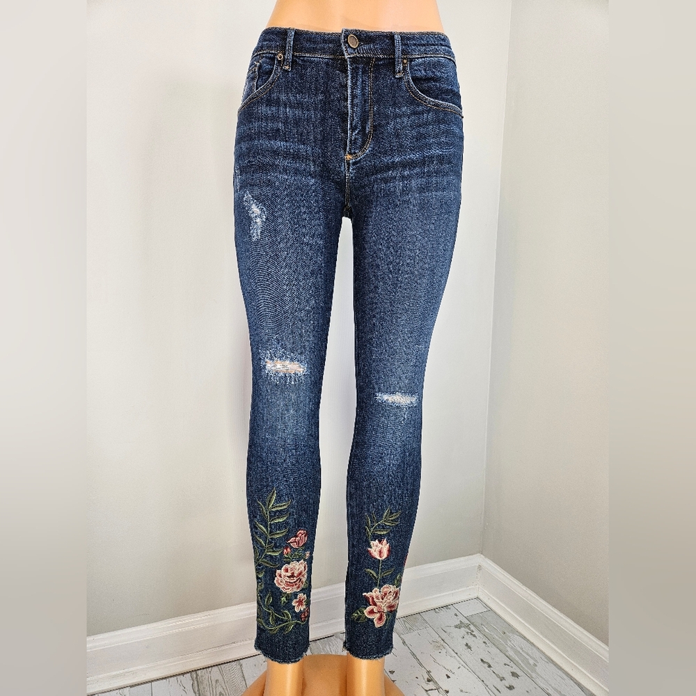Driftwood Womens Jackie Jeans‎ 26 Rosalee Floral Distressed Boho